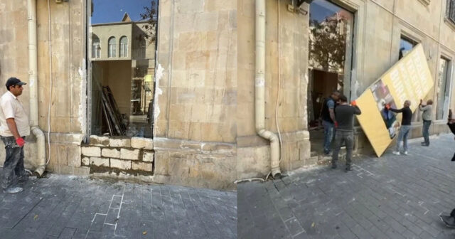 Bakıda memarlıq abidəsinə zərər vurmaq cəhdinin qarşısı alındı – VİDEO Bakıda memarlıq abidəsinə zərər vurmaq cəhdinin qarşısı alındı – VİDEO