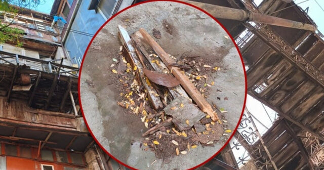 “Kubinka”dakı tarixi binada təhlükəli vəziyyət: “Taxtalar qopub yerə tökülür” – FOTO