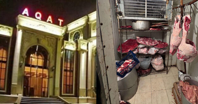 “Aqat”da insanlara camış əti verilirmiş – FOTOLAR