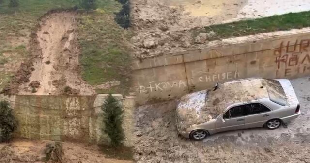 Bakıda poliklinikanın həyətində torpaq sürüşməsi – VİDEO Bakıda poliklinikanın həyətində torpaq sürüşməsi – VİDEO