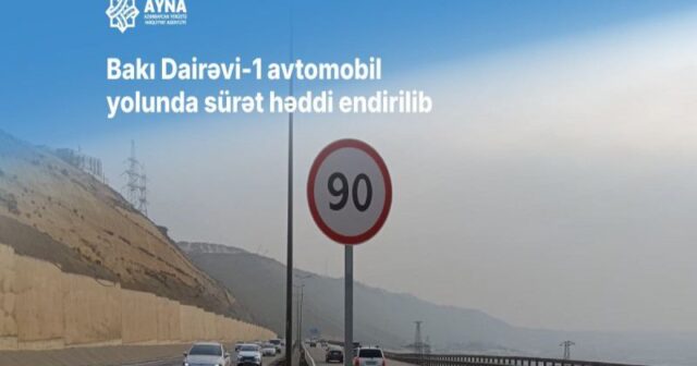 Sürücülərin nəzərinə! – Bu yolda sürət həddi dəyişdirildi