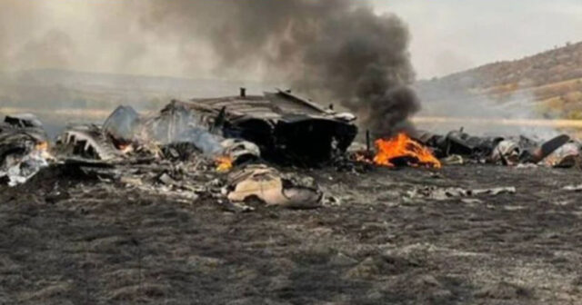 Türkiyə təyyarəsinin qəza yerindən GÖRÜNTÜLƏR – FOTO – VİDEO