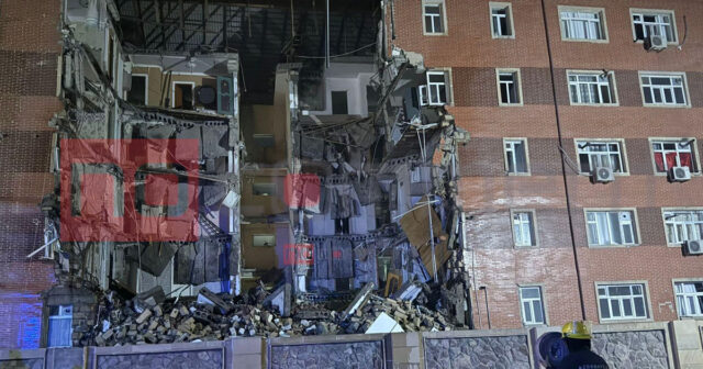 SON DƏQİQƏ: Goranboyda 5 mərtəbəli binanın bloku tamamilə çökdü – VİDEO – FOTO