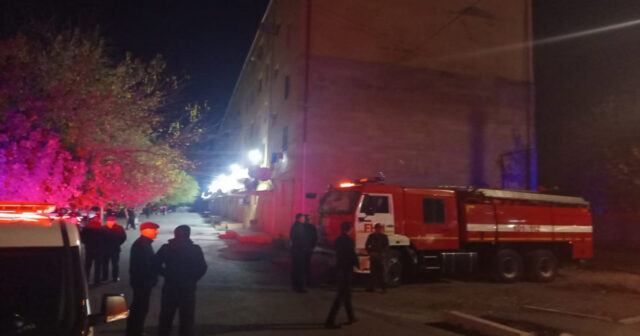 Goranboyda döşəməsi çökən bina söküləcək Goranboyda döşəməsi çökən bina söküləcək