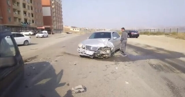 Masazırda qəza: İki avtomobil toqquşdu – VİDEO