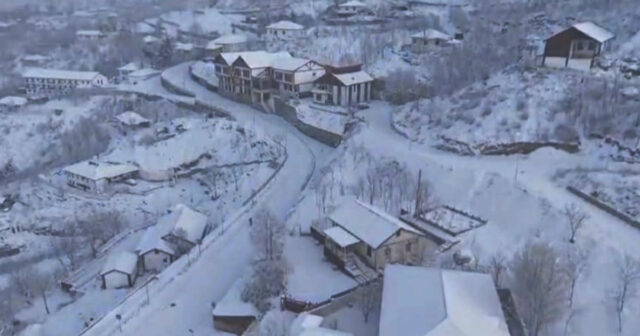 Laçın şəhərindən möhtəşəm qar mənzərəsi – VİDEO