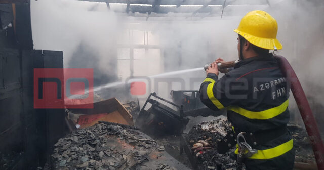 Göyçayda güclü yanğın başlayıb – FOTO