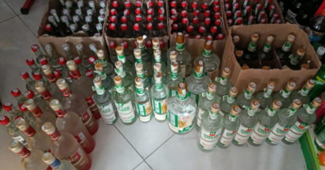 Bu marketdə saxta araqlar satılırmış – FOTO