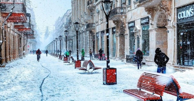 Azərbaycana qış fəsli daxil olub Azərbaycana qış fəsli daxil olub