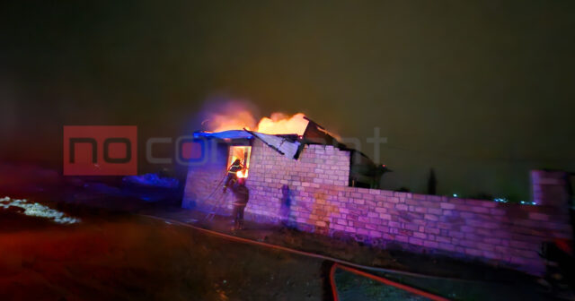 Şəmkirdə ev yandı Şəmkirdə ev yandı