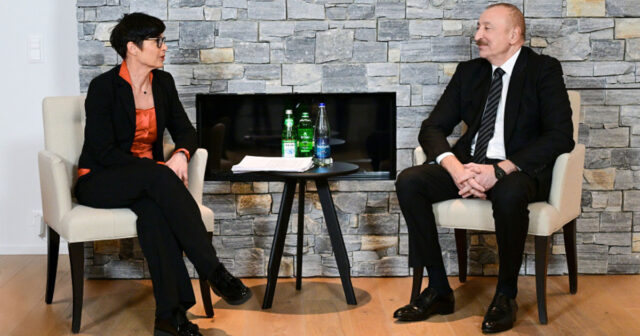 Prezident İlham Əliyev Davosda Marta Kosla görüşüb – FOTO