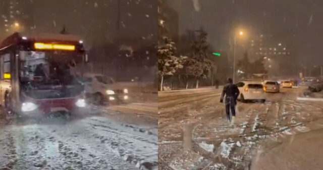 Bakının bu qəsəbəsində hərəkət çətinləşdi – VİDEO