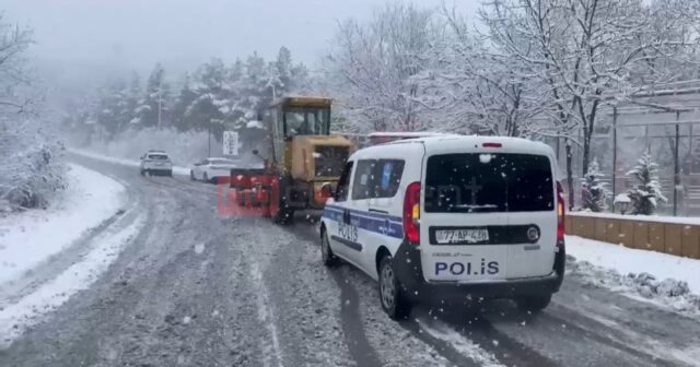 Ağsu dolaylarında polis əməkdaşları tərəfindən fasiləsiz xidmət davam etdirilir – VİDEO