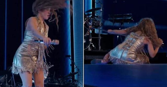 Şakira səhnədə belə yıxıldı – VİDEO