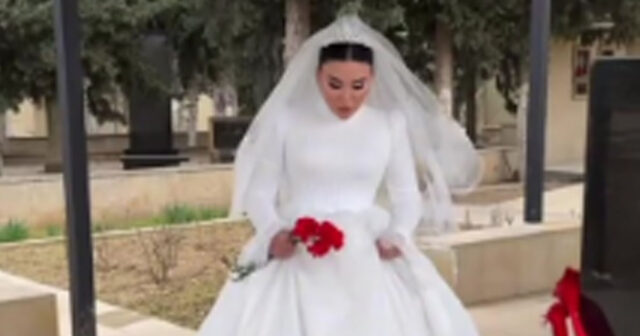 Bu gün Xananın toyudur – Şəhid qardaşını ziyarət etdi – VİDEO