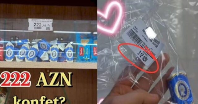 Bakıda kilosu 222 manata satılan konfet müzakirə yaratdı – VİDEO Bakıda kilosu 222 manata satılan konfet müzakirə yaratdı – VİDEO