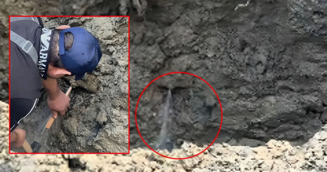 Partlamış su borusuna çüy vurdular: “Unikal” texnologiya – VİDEO