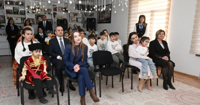 Leyla Əliyeva və Alyona Əliyeva Gəncədə uşaq evində olublar