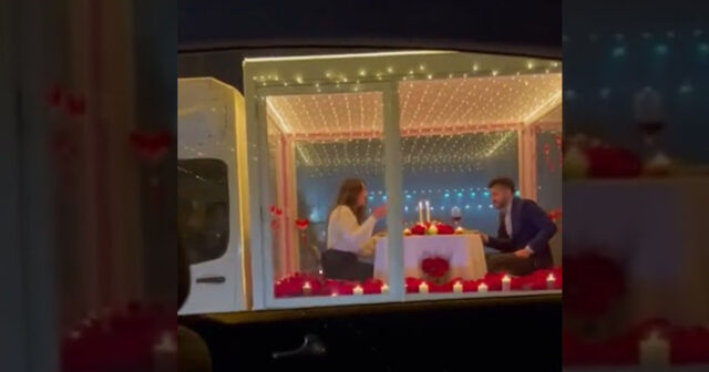 Paytaxt küçələrində romantik şou – cütlük fərqli addımı ilə seçildi – VİDEO