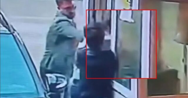 Şlaqbaumu qırıb yaşlı mühafizəçiyə hücum etdilər – ANBAAN GÖRÜNTÜLƏR