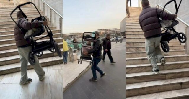 Bakının mərkəzində biabırçı mənzərə