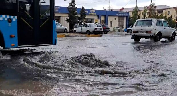 Bakının bu qəsəbələrini su basdı – ANBAAN GÖRÜNTÜLƏR
