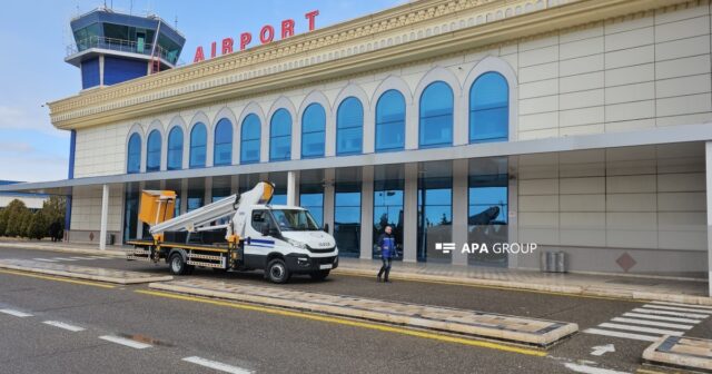 Naxçıvan aeroportunun fəaliyyəti bərpa edildi – FOTO