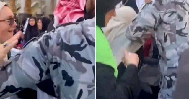 Kəbədə qalmaqal: Qadını hicabından dartıb apardılar — Səbəb