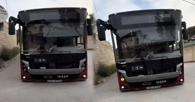 “BakuBus”a məxsus olduğu iddia edilən avtobus görənləri təəccübləndirdi – VİDEO