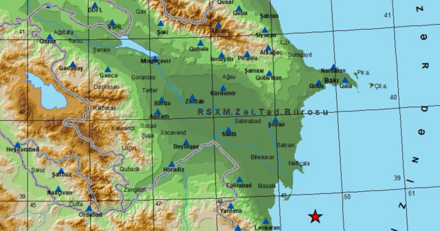 Xəzər dənizində daha bir zəlzələ oldu