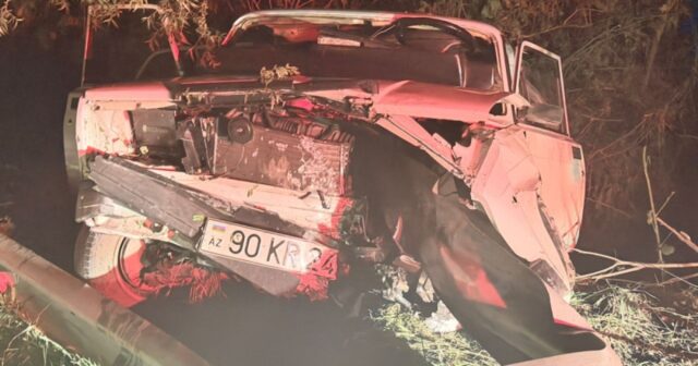 Yevlaxda avtomobil aşdı – 10 yaşlı qız öldü (FOTO)