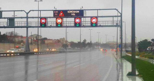 Bu yolda sürət həddi endirildi