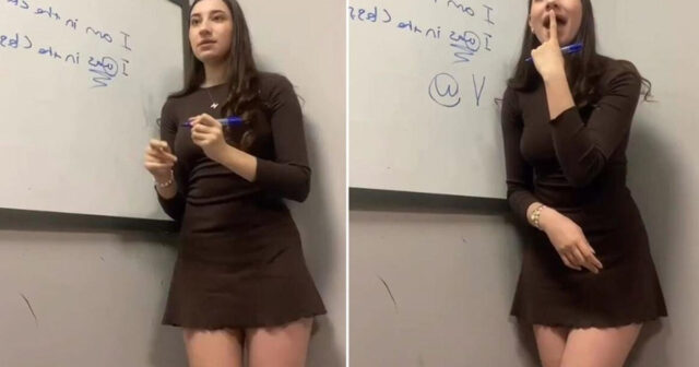 Müəllimin geyimi müzakirə mövzusu oldu