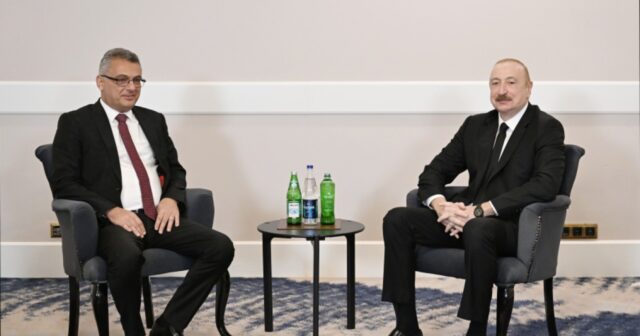 İlham Əliyev Şimali Kipr Prezidenti ilə görüşdü