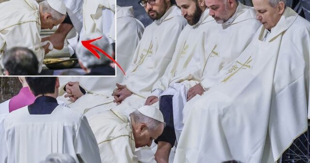Roma Papası 12 keşişin ayaqlarını yuyub öpdü – VİDEO