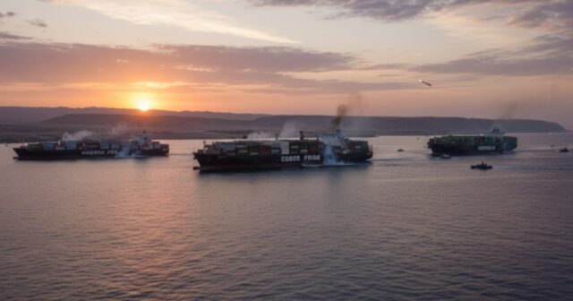 Hörmüz boğazındakı gəmilər atəşə tutuldu