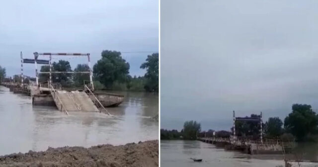 Bu rayonda Kür daşdı: iki kəndi birləşdirən körpü dağıldı