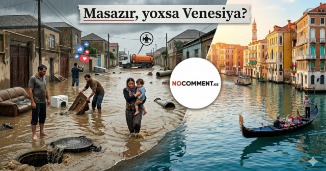 Masazır, yoxsa Venesiya? – Paytaxtda yağışın fəsadları 5 gündür aradan qaldırılmır – VİDEO