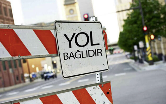 Bu yol 2 gün bağlı olacaq